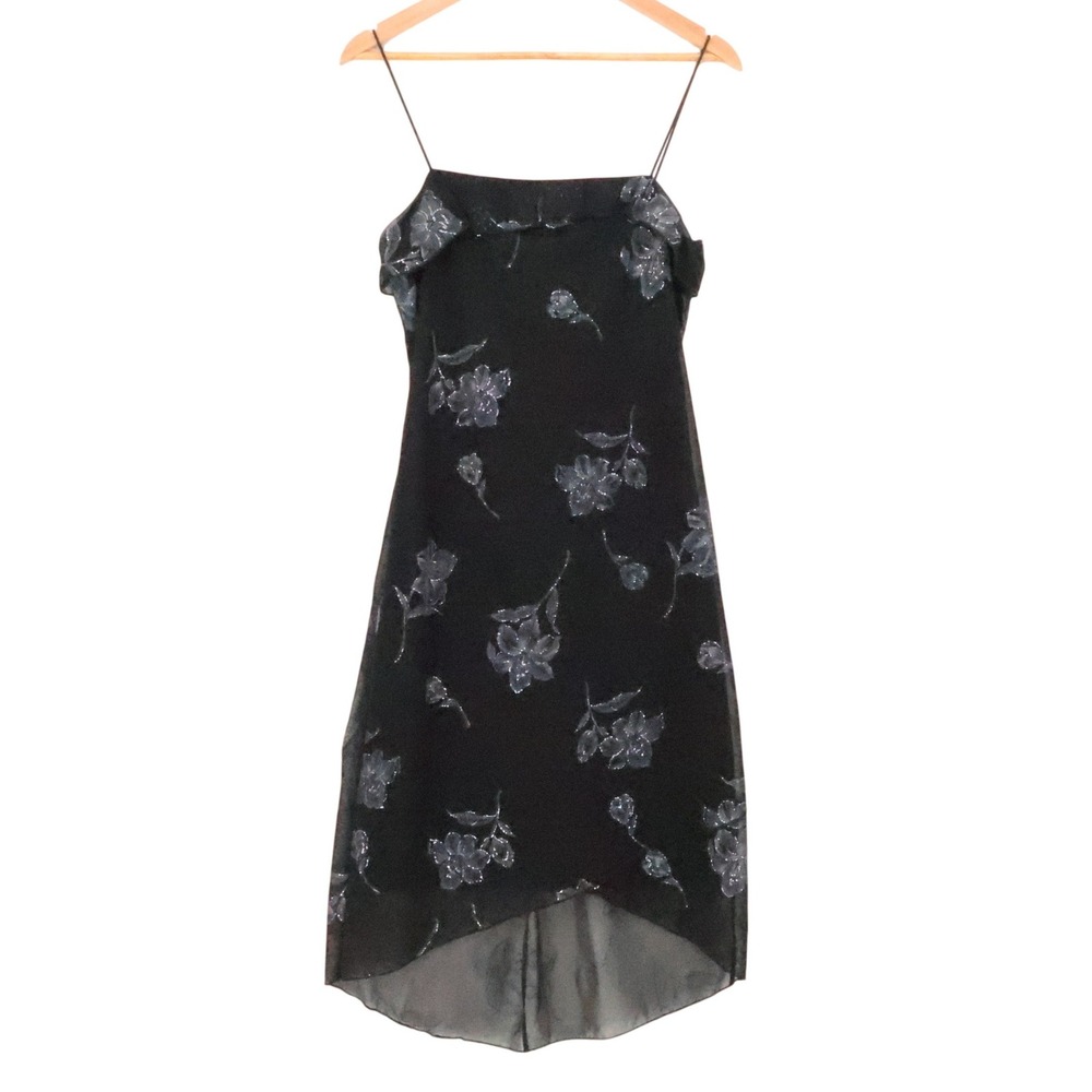 Byer Too! Vintage Y2K Floral Midi Slip Dress Whimsigoth Fairy Grunge 90s Size L